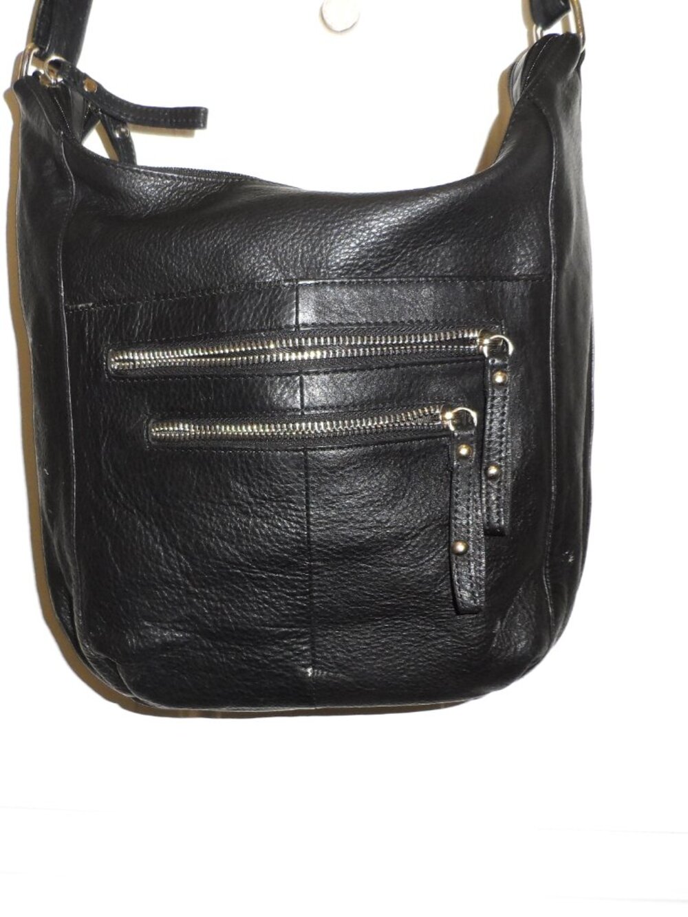 Great American Leather Works Shoulder/Crossbody Bag in Black,Made in India - Picture 3 of 16